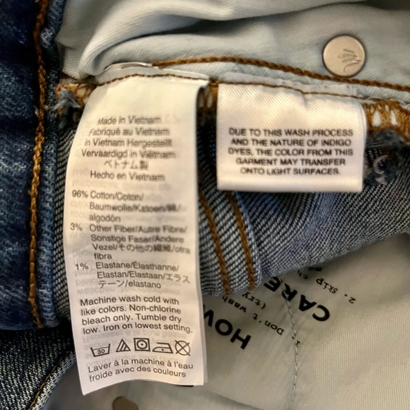 Madewell slim wide-leg crop jeans. Excellent used condition. - Picture 4 of 6